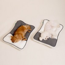 페스텝 이중누빔 탄탄이 베개일체형 강아지방석 국내제작 고양이 애견 쿠션, 색상:그레이
