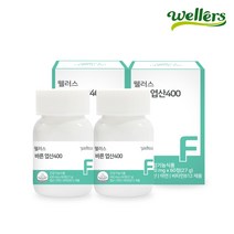 바른 엽산400 60정(2개월) / 자연유래원료 NO화학부형제 임산부엽산 유산규배양엽산 +아연, 2개