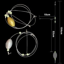 (해룡피싱) 원투 자작채비 구멍봉돌 회전도래, 골드, 30호(120g)