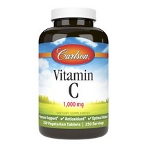 칼슨랩스 비타민 C 1000mg 베지테리안 타블렛, 250개입, 1개