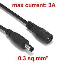 5.5mm 2.1mm 잭 전원 연장 코드 1-10m 구리 와이어 LED 스트립에 대 한 5V 12V DC 커넥터 케이블 태양 전지 패널 CCTV 카메라 라우터, [02] Black, [02] 3 pcs, [08] 10m