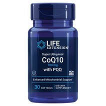 Life Extension 슈퍼 유비퀴놀 CoQ10 100mg PQQ 10mg 소프트젤 30정, 2kg, 1개