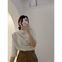 웜에르제 f/w버전 실키 드레이프 7부소매 셔링 실크 새틴 블라우스 4color