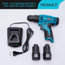 3in 1 무선 전기 스크루 드라이버 12V 32N.m 가변 속도 임팩트 드릴 핸드 렌치 파워 Bosch 배터리용, 01 Without Battery, 03 UK