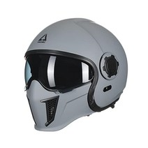 TRIANGLE 프리미엄 오토바이 자전거 헬멧, XX-Large, Gray