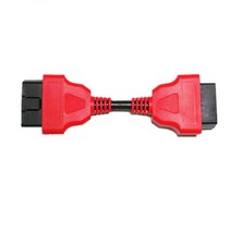 13CM 16PIN OBD2 케이블 남성 여성 플러그 연장 2 16 핀 인터페이스 어댑터 OBDII 코드 커넥터 호환 ELM327, 02 red
