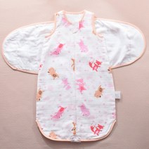[아기띠워머] 아기 침낭 착용 가능한 담요 신생아 싸는 랩 색 거즈 대나무면 봄 수면 가방 기저귀 교체 0-24M, [02] M(75cm), [05] sweet forest