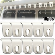 10pcs 화이트 유니버설 천막 코트 후크 랙 RV 캠핑에 적합 캐러밴 파티 라이트 스탠드 Awnning 자동차 액세서리, [01] 10pcs hook racks