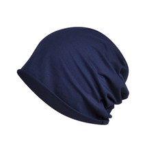 메이븐마켓 순면 항암 수면 비니 사계절용, 무난 네이비