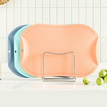 도블레 칼집이 나지 않는 항균 살균 도마(중) 4종 세트 ( 도마(중) 3 + 스테인리스 스탠드 ), (중)레드, (중)블루그레이, (중)말린장미