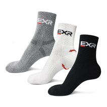 EXR 스포츠양말 3족세트 기능성 쿠션 등산화 안전화 중목 양말