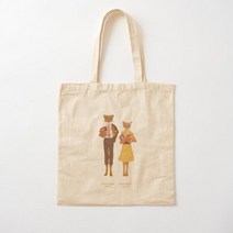 다용도정리함 환상적인 Mr Fox cas 캔버스 가방 디자이너 식료품 접이식 캐주얼 프린트 숄더백 여행 핸드백, 01 25X30cm