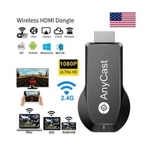 1080P HD 와이파이 에어플레이 HDMI 크롬캐스트 스틱 무선 DLNA 애니캐스트 TV 동글 #US