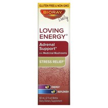 Bioray Inc. 바이오레이 Loving Energy 약용 버섯 부신 지원 알코올 무함유 60ml 2fl oz, 1개