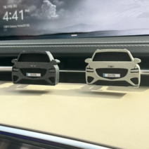 제네시스 차량용 방향제 더끼방향제 차량모양 송풍구 자동차 디퓨저, 제네시스gv70, 그레이펄, 화이트솝, 1개