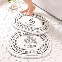구디푸디 빈티지 엔틱 북유럽 디자인 욕실 화장실 극세사 발매트, 엔젤