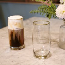 소소모소 아이보리 골드림 유리컵 370ml(null), 1