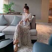 이달의셀러 에이프릴 쉬폰 반팔 롱원피스 신도시미시룩 동탄맘 여친룩