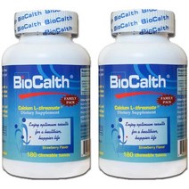 미국직구 BioCalth 츄잉 L-트레오네이트 칼슘 정제 딸기 맛 특허받은 칼슘 서플먼트(360정), 수량, 상세참조