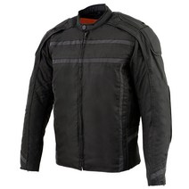 Milwaukee Leather MPM1740 남성용 블랙 통기성 직물 재킷 .. 정품보장