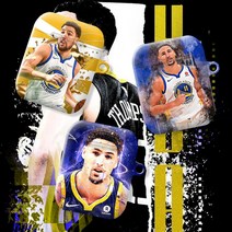 와우박스 골든 스테이트 클레이 톰슨(Klay Thompson) 커스텀 농구 에어팟 버즈 하드 케이스, 무광 하드케이스, 버즈 라이브(밑판 흰색)