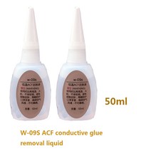 정품 수입 W-09S ACF 전도성 접착제 제거 액체 LCD 케이블 수리 50ml, 01 50ML