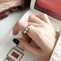 S925 Silver 순은 아이덴티티 패션 빈티지 위빙 은반지 R0449