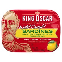킹 오스카 와일드 캐치 정어리 King Oscar Wild Caught Sardines 레몬 106g