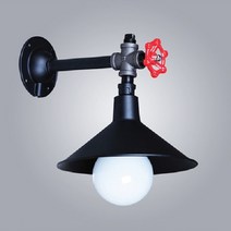 미도라이팅 미니밸브벽등 빈티지벽등 수도파이프조명 인더스트리얼조명 벽등, LED에디슨 막대램프5W전구색*1