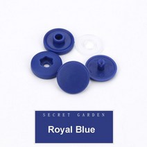 플라스틱 스냅 버튼 핸드 프레스 도구 필요 없음 T5 백 폴더 옷용 수지 악세사리, 20Set, Royal Blue