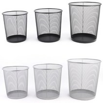 뚜껑없는 철제휴지통 철제쓰레기통 원형 철망 다용도, 대