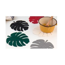 실리콘 야자수 나뭇잎 모양 냄비받침 국내제작 30대, 화이트