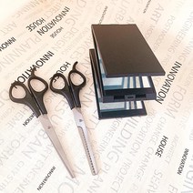 접이식 거울 삼면경 화장거울 휴대용 손거울 메이크업, 블랙폴딩미러+블랙생크치아가위+플랫컷