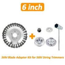 steel wire 잔디 트리머 head garden rounded edge weed trimer eater head wheel 잔디 브러시 제거 잔디 깎는 기계, 6inch(15cm) 세트