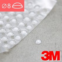 3M 범폰 8mm 투명눈물 소음방지 미끄럼방지 충격완화 유리받침 가구 싱크대 신발장, 1판