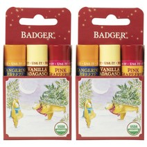 뱃저 립 밤, 탠저린 브리즈, 바닐라 마다가스카르, 핑크 자몽, 4.2g, 6개입