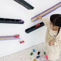 폴트리빙 창의력발달 완구 벽에 붙이는 자동차 트랙 페이퍼월트랙 종이트랙 장난감, 스페이스