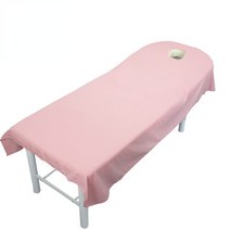 폴리에스테르 화장품 뷰티 살롱 시트 1 개 스파 마사지 트리트먼트 침대 테이블 커버 시트 구멍 사바나 9, [01] 120x190cm, 06 분홍색_01 120x190cm