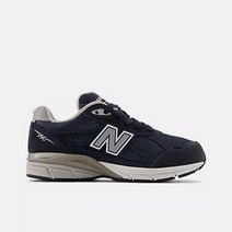 뉴발란스키즈 990v3 네이비 레이스업 유아동 오리지널 클래식 스웨이드 앱저브 쿠션 운동화