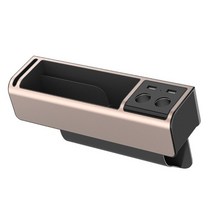 사이드포켓 수납함 차량틈새 정리함 50LC 다기능 자동차 좌석 간격 주최자 듀얼 USB 충전 스토리지 박스 콘, 02 Brown