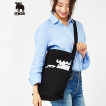 moz 모즈스웨덴 2레이어 크로스백 블랙색