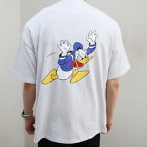 도날드덕 디즈니 정품 백프린트 반팔티 3color