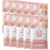 어썸쿡 참스틱(닭가슴살 연어) 강아지 고양이 짜먹는 스틱 간식, 닭가슴살 X 15g 5개입 X 10팩
