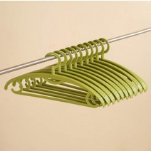 이케아옷걸이 다이소옷걸이 니트옷걸이 상의옷걸이 맨투맨옷걸이 티셔츠옷걸이 10p 그린