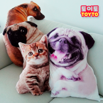 강아지 고양이 쿠션 애착 인형 쓸데없는선물 동물 프린팅 굿즈 등쿠션 허리쿠션, 04_억울하개