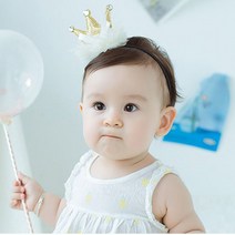 솜니움베베 아기 유아 왕관 집게핀 머리핀 헤어밴드