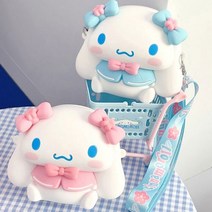 산리오 전신 실리콘 크로스백 핸드폰 가방 시나모롤