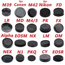 카메라 렌즈 캡 5pcs / 10pcs FD NEX 알파 펜탁스 PK Q 올림푸스 M4/3 OM 미놀타 MD 후지 필름 FX Leica LM M39 M42 용 후면 호환, Sony E NEX mount