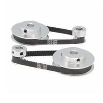 벨트풀리 타이밍벨트 GT2 동기식 휠 20 & 60 톱니 8mm 보어 알루미늄 타이밍 풀리 2 개 길이 200mm 너, 01 2 Sets_02 20-40T W6 B6.35
