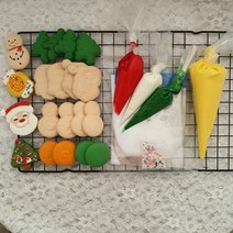 수제마카롱 크리스마스마카롱만들기세트 마카롱 꼬끄 마카롱 밀키트 DIY 오븐없이 집에서 마카롱만들기 세트 아이들과 마카롱만들기, 플레인요거트